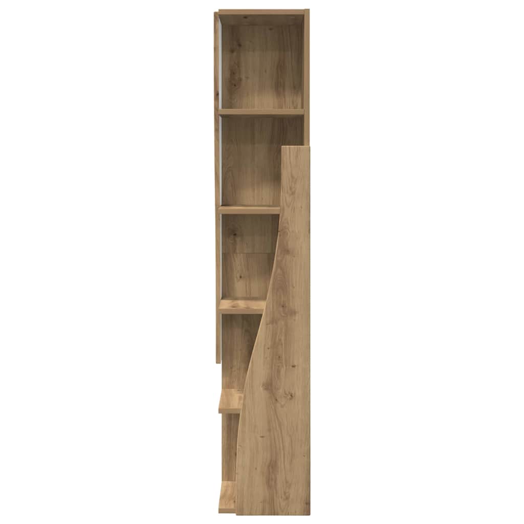 Dulap de colt Alb 27,5x27x140cm Lemn compozit — imaginea 7