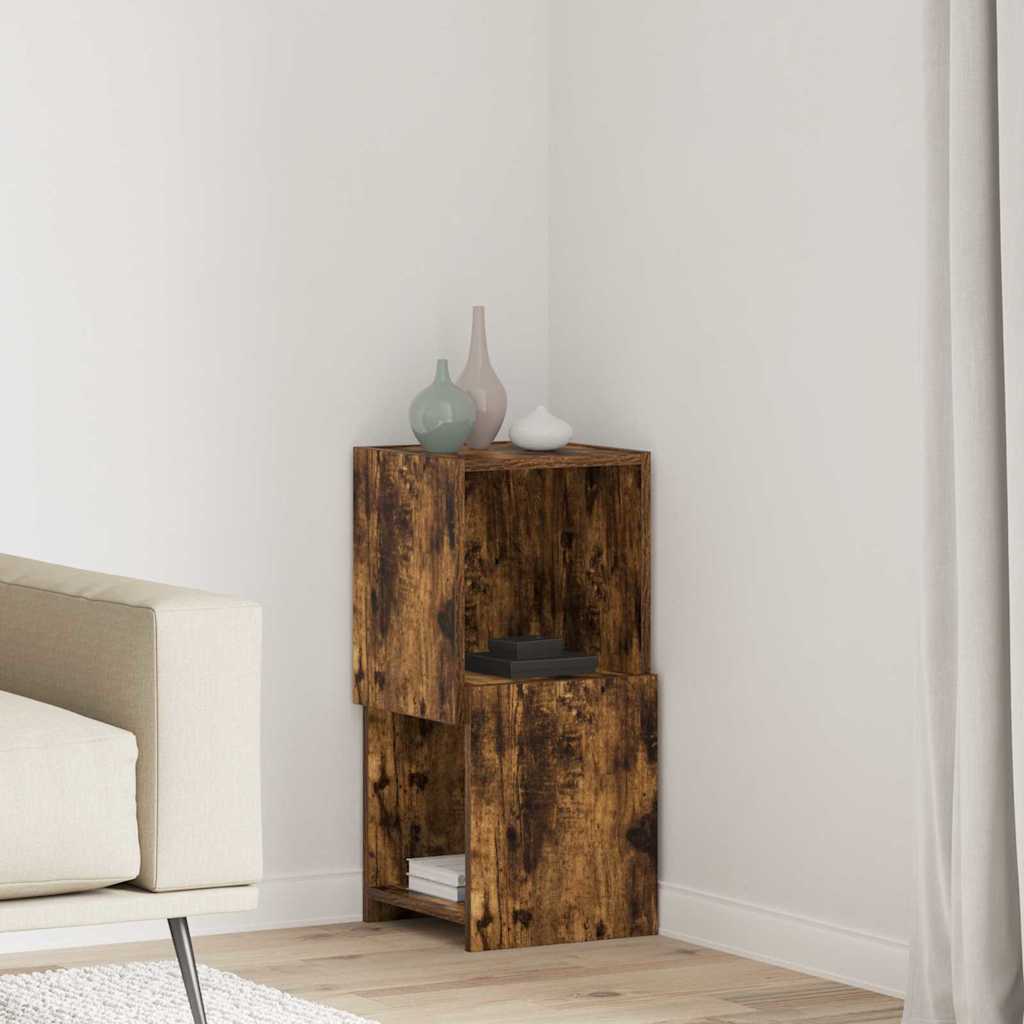 Dulap de colt Alb 30,5x30x65cm Lemn compozit — imaginea 2