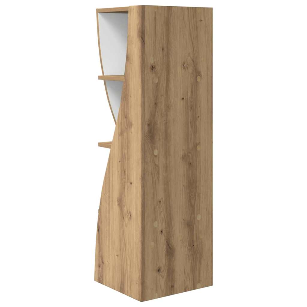 Dulap de colt Alb 32x32x102cm Lemn compozit — imaginea 8