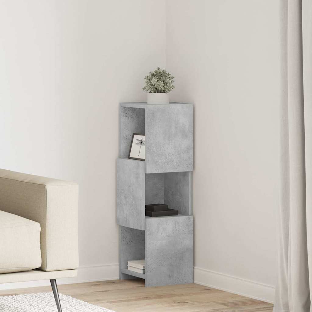 Dulap de colt Alb 25,5x25x80cm Lemn compozit — imaginea 2