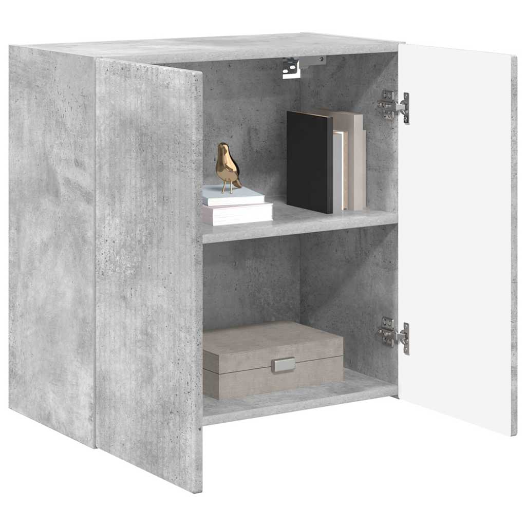 Dulap TV de perete Pe perete Gri din beton 59,5 x 31 x 60 cm — imaginea 4