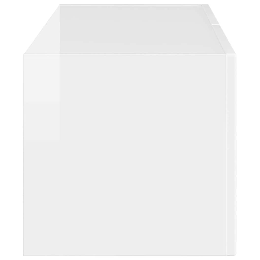Dulap TV de perete Alb Lucios 60 x 31 x 29.5 cm Lemn compozit — imaginea 8