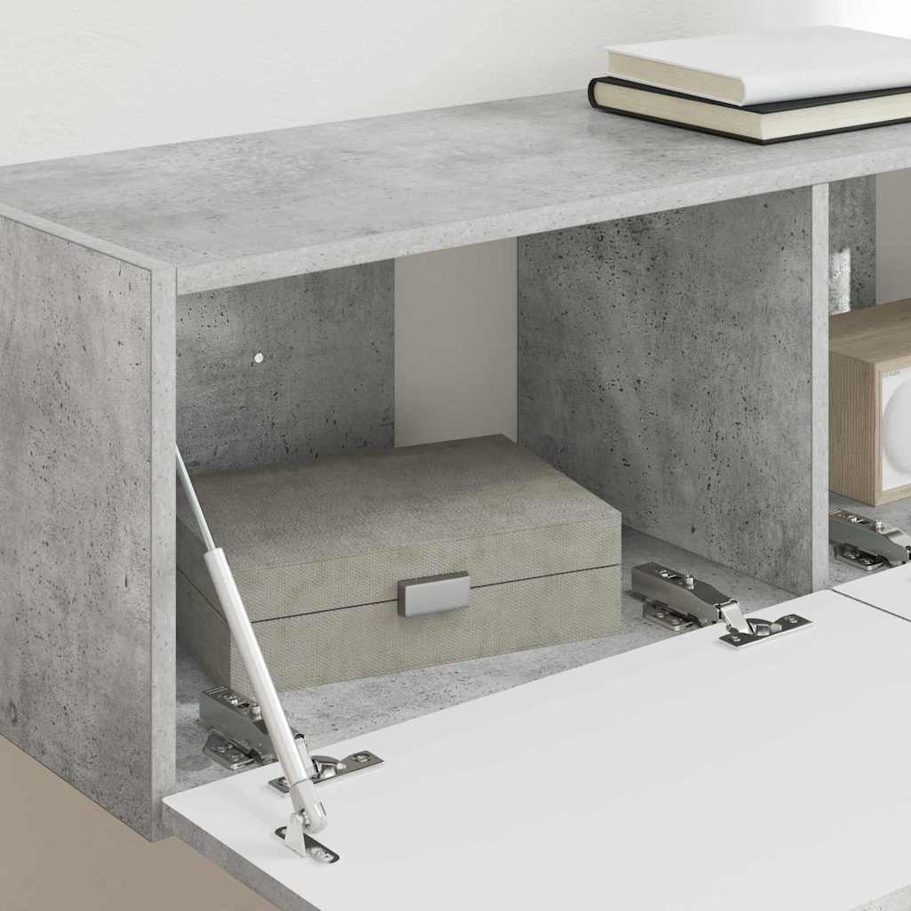 Dulap TV de perete 2 pcs Beton 60 x 31 x 29.5 cm Lemn compozit — imaginea 5