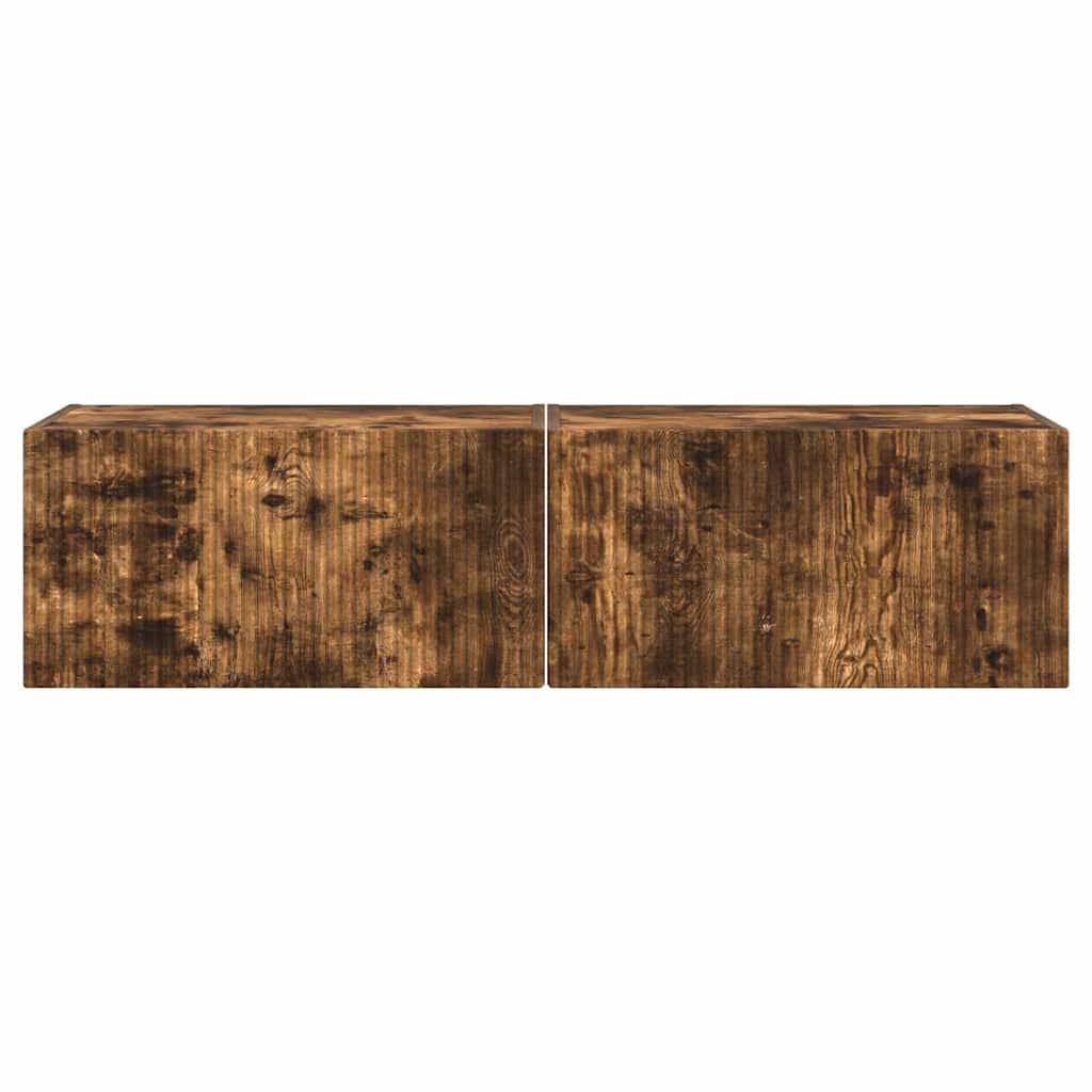 Dulap TV de perete 2 pcs Stejar fumuriu 60 x 31 x 29.5 cm — imaginea 8