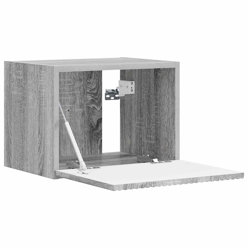 Dulap TV de perete Pe perete 2 pcs Gri Sonoma 60 x 31 x 29.5 cm — imaginea 6