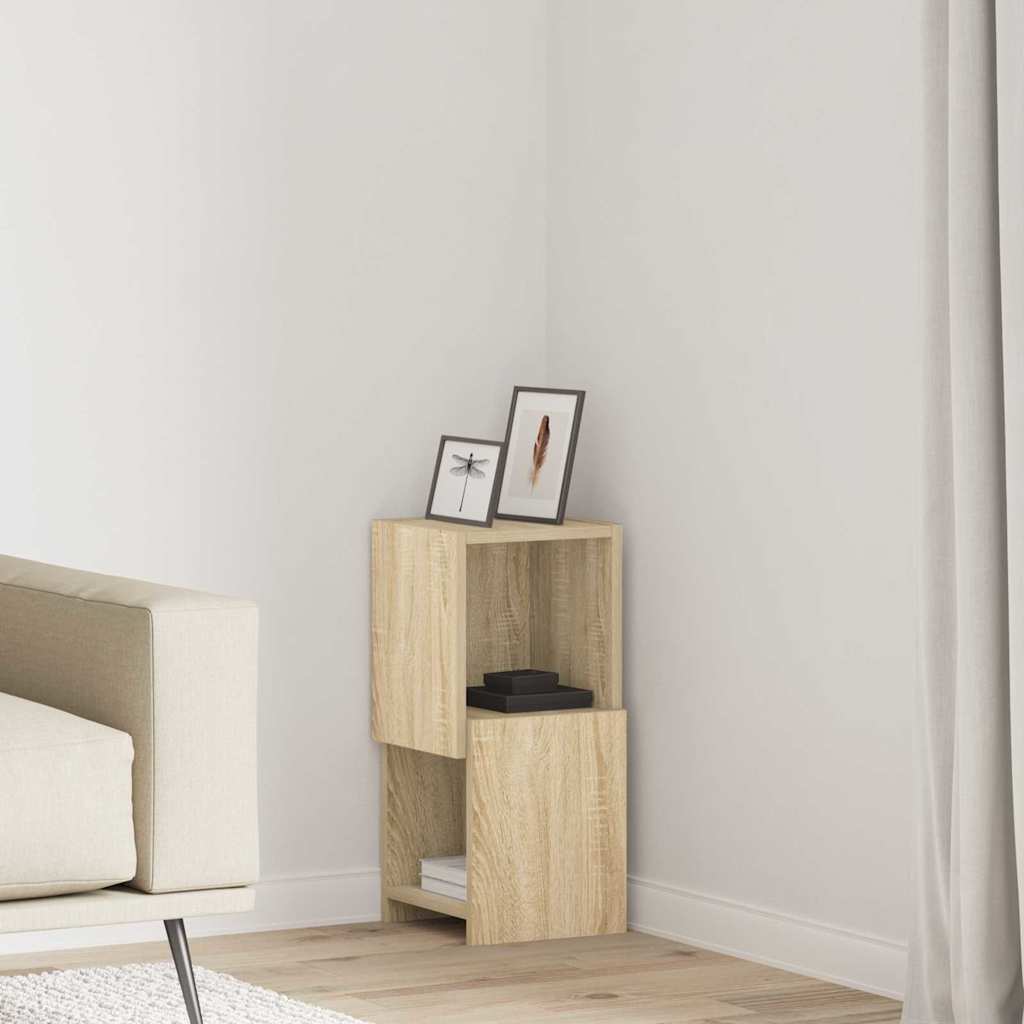 Dulap de colt Alb 25,5x25x55cm Lemn compozit — imaginea 2