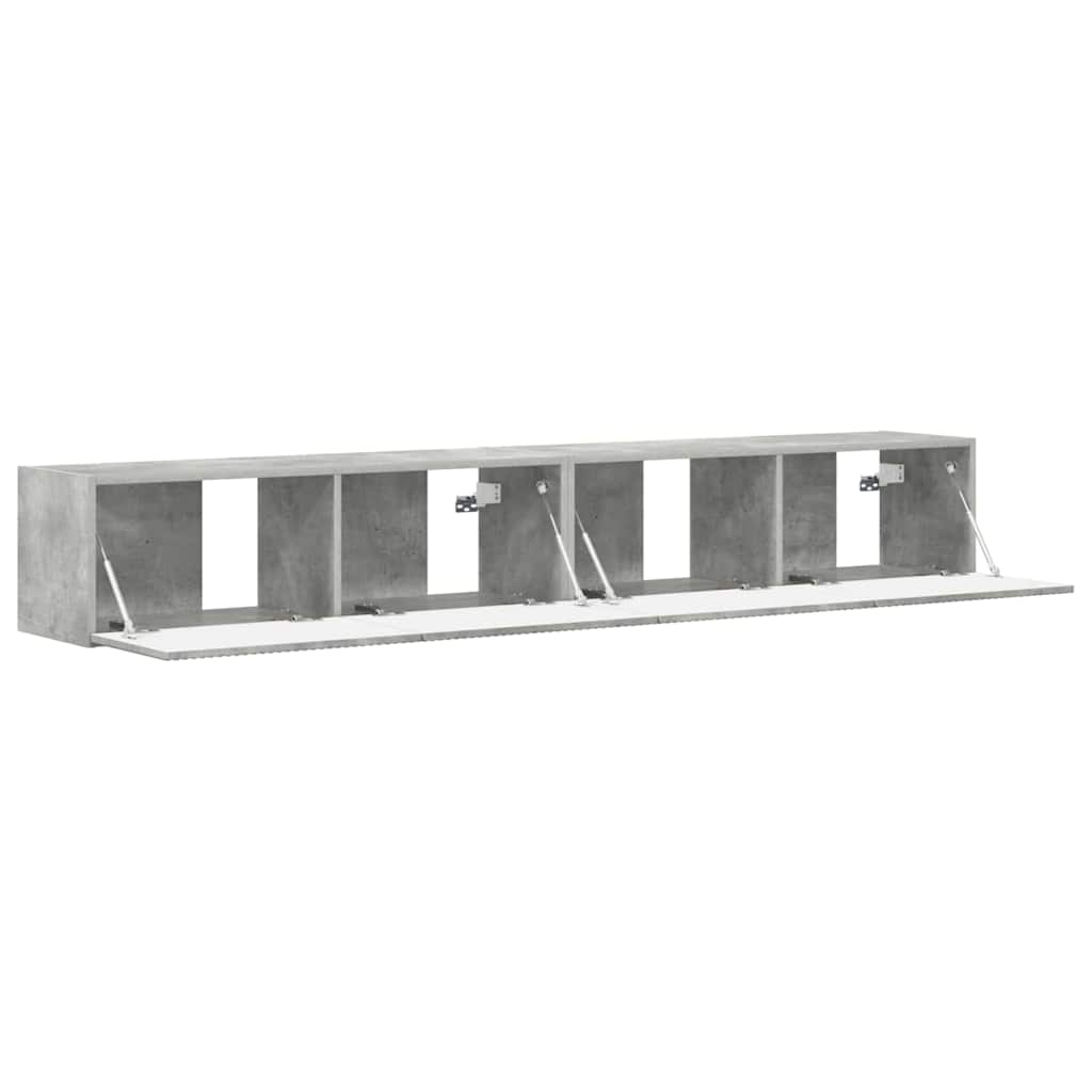 Dulap TV de perete 2 pcs Beton 60 x 31 x 29.5 cm Lemn compozit — imaginea 7