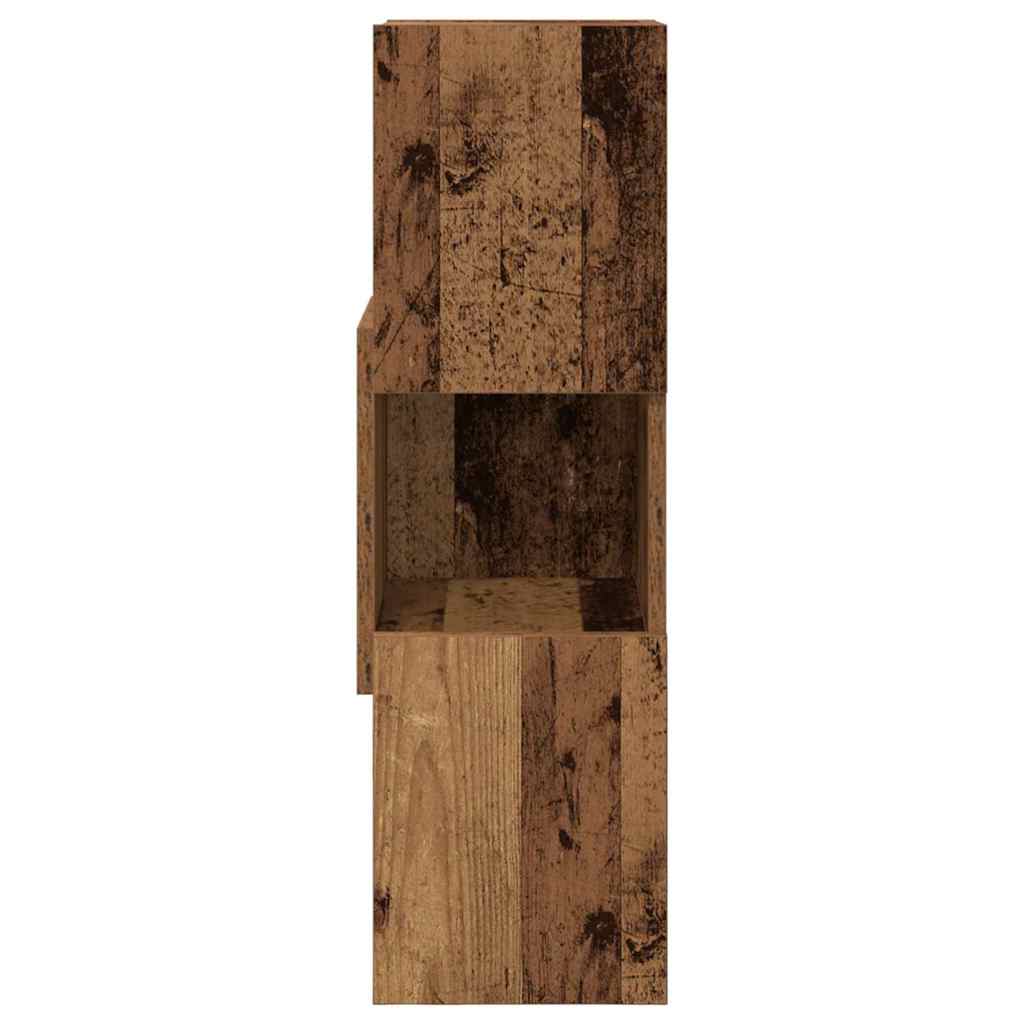 Dulap de colt Alb 25,5x25x80cm Lemn compozit — imaginea 6