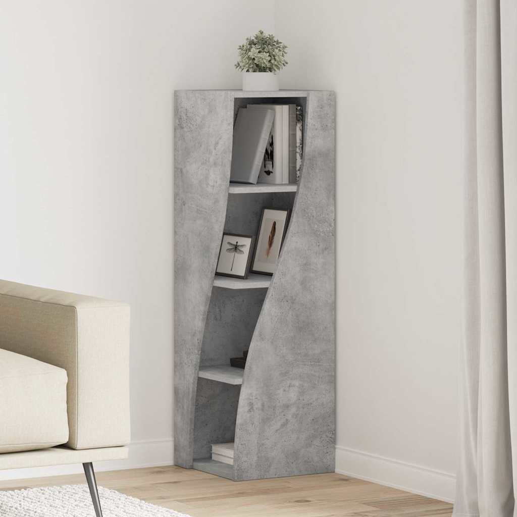 Dulap de colt Alb 32x32x102cm Lemn compozit — imaginea 2