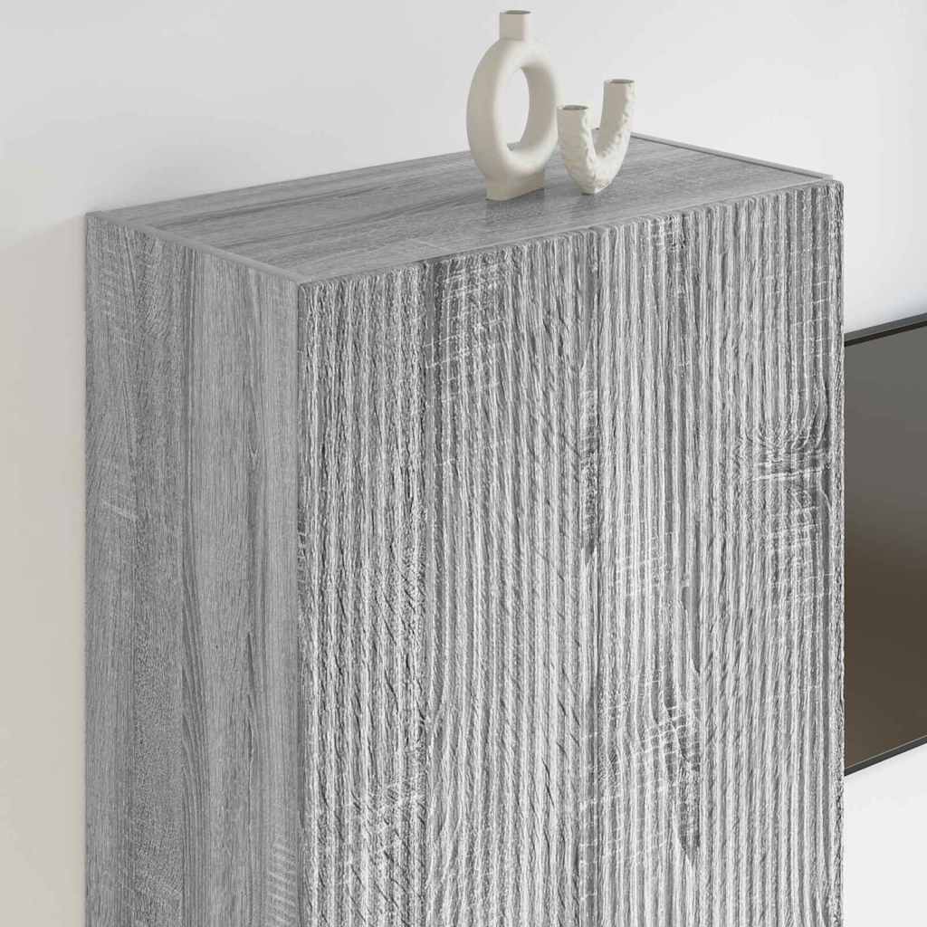 Dulap TV de perete Gri Sonoma 59,5 x 31 x 100 cm Lemn compozit — imaginea 5