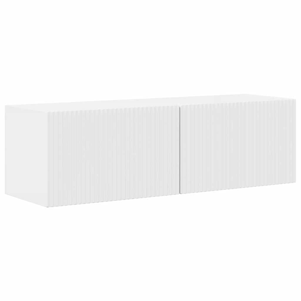 Dulap TV de perete Alb Lucios 60 x 31 x 29.5 cm Lemn compozit — imaginea 2