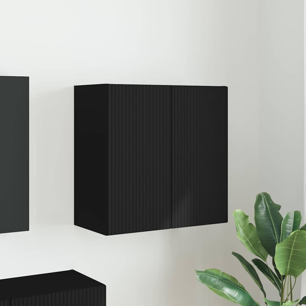 Dulap TV de perete Negru 59,5 x 31 x 60 cm Lemn compozit — imaginea 2