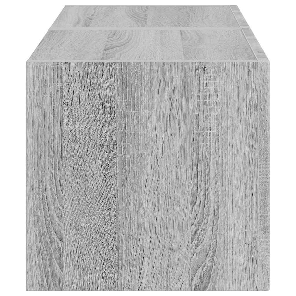 Dulap TV de perete Pe perete 2 pcs Gri Sonoma 60 x 31 x 29.5 cm — imaginea 9