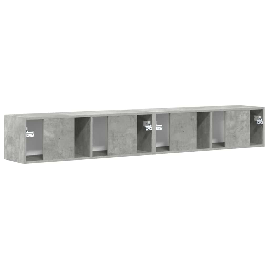 Dulap TV de perete 2 pcs Beton 60 x 31 x 29.5 cm Lemn compozit — imaginea 10