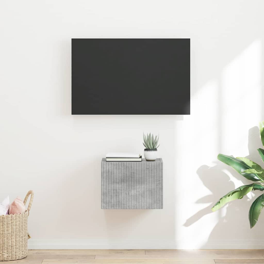 Dulap TV de perete Beton 60 x 31 x 29.5 cm Lemn compozit — imaginea 2
