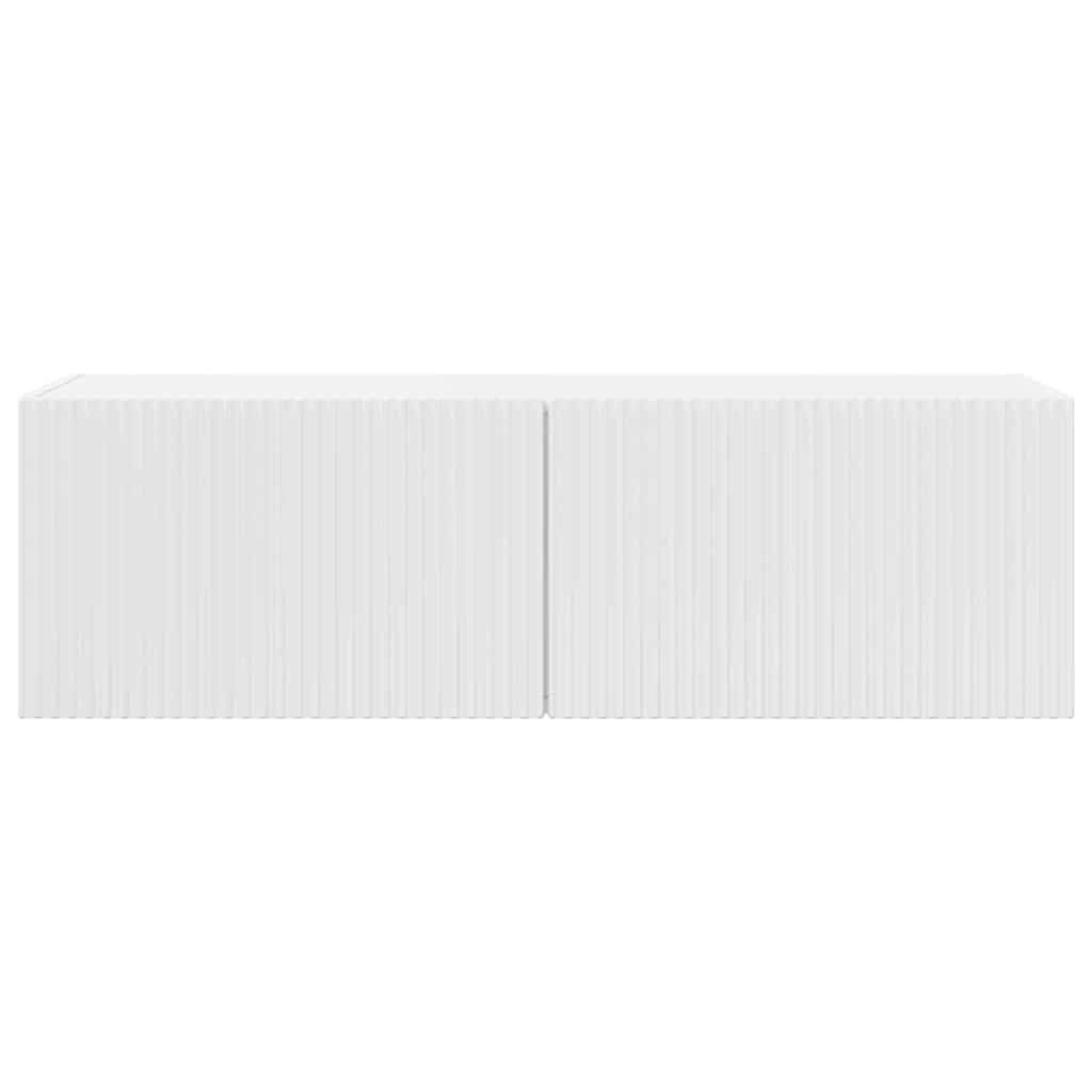 Dulap TV de perete Alb Lucios 60 x 31 x 29.5 cm Lemn compozit — imaginea 6