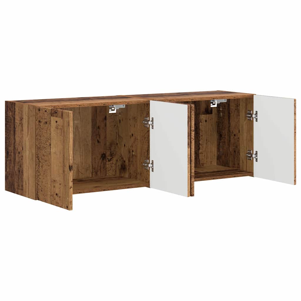 Dulap TV de perete Pe perete 2 pcs Lemn Vechi 59,5 x 31 x 40 cm — imaginea 6