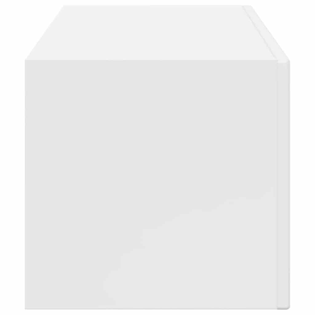 Dulap TV de perete Alb Lucios 60 x 31 x 29.5 cm Lemn compozit — imaginea 7