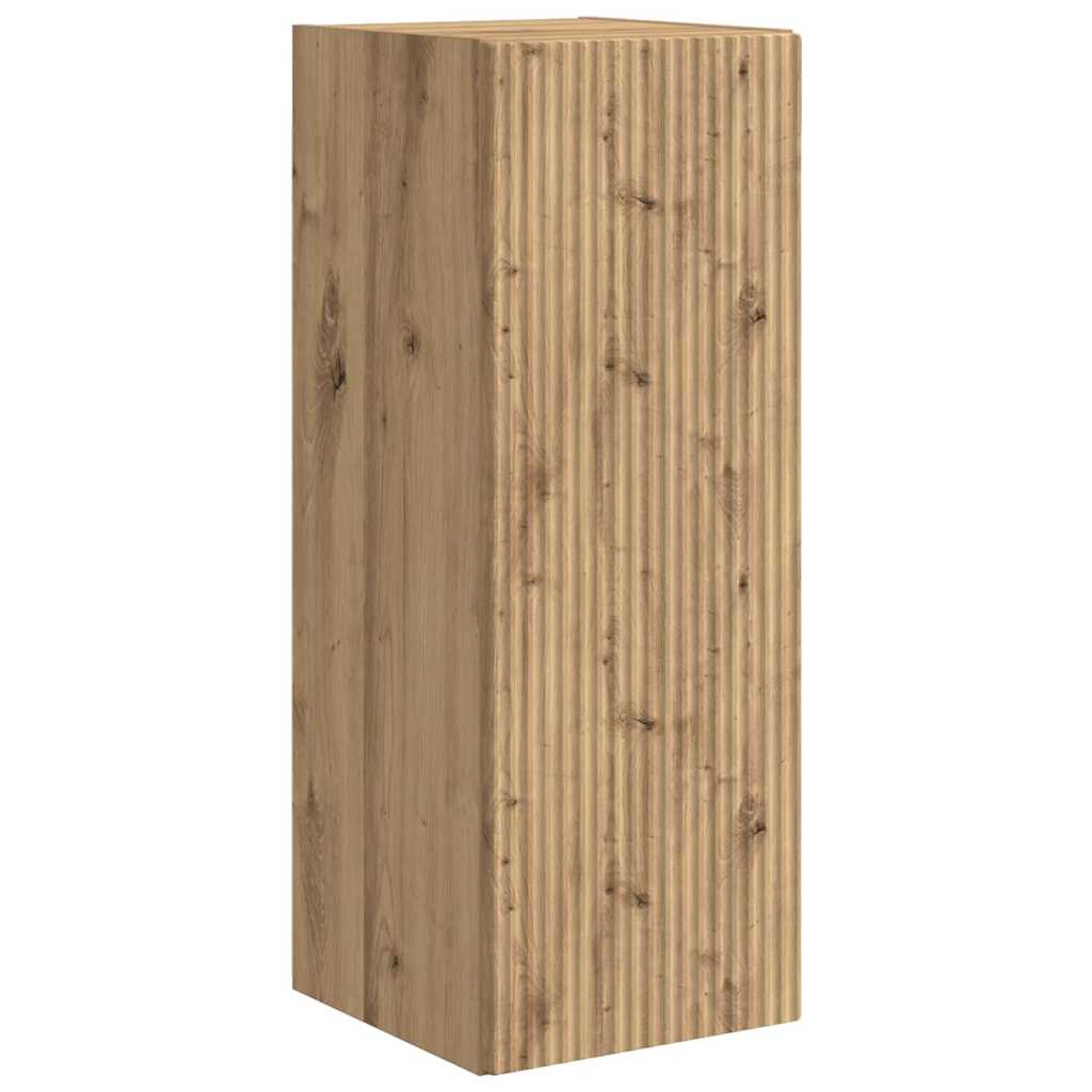 Dulap TV de perete 2 pcs Stejar artizanal 30 x 31 x 80 cm — imaginea 6