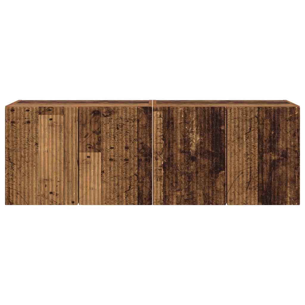 Dulap TV de perete Pe perete 2 pcs Lemn Vechi 59,5 x 31 x 40 cm — imaginea 7
