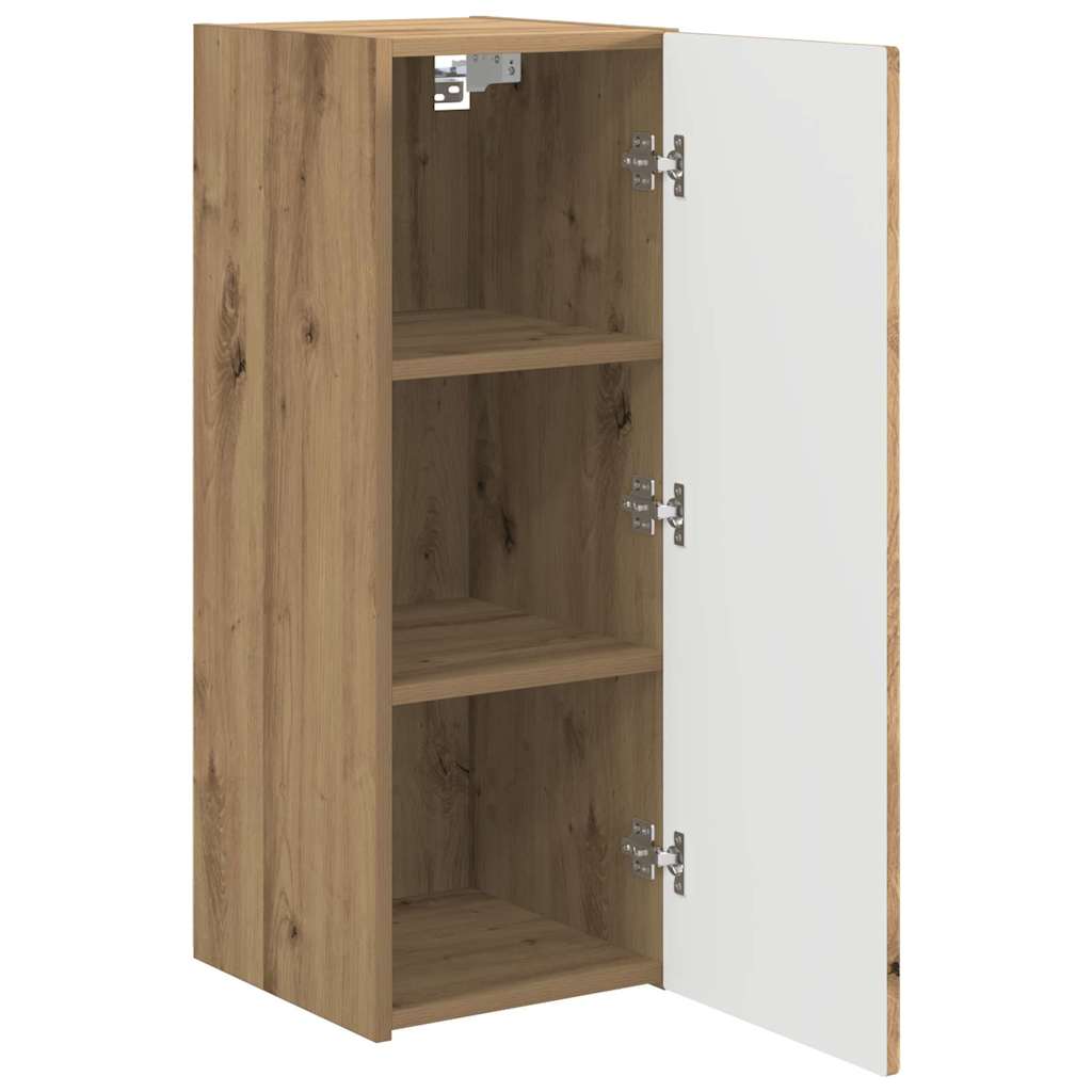 Dulap TV de perete 2 pcs Stejar artizanal 30 x 31 x 80 cm — imaginea 7