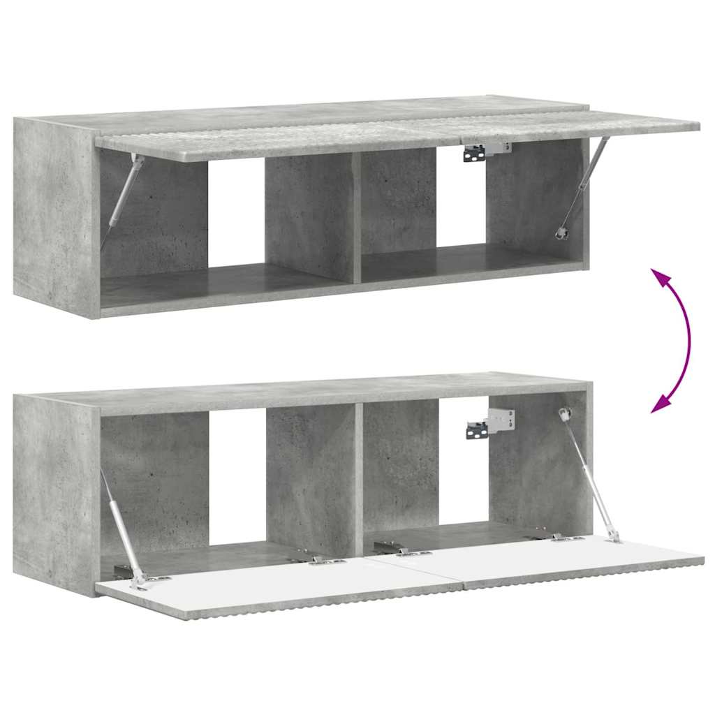 Dulap TV de perete 2 pcs Beton 60 x 31 x 29.5 cm Lemn compozit — imaginea 13