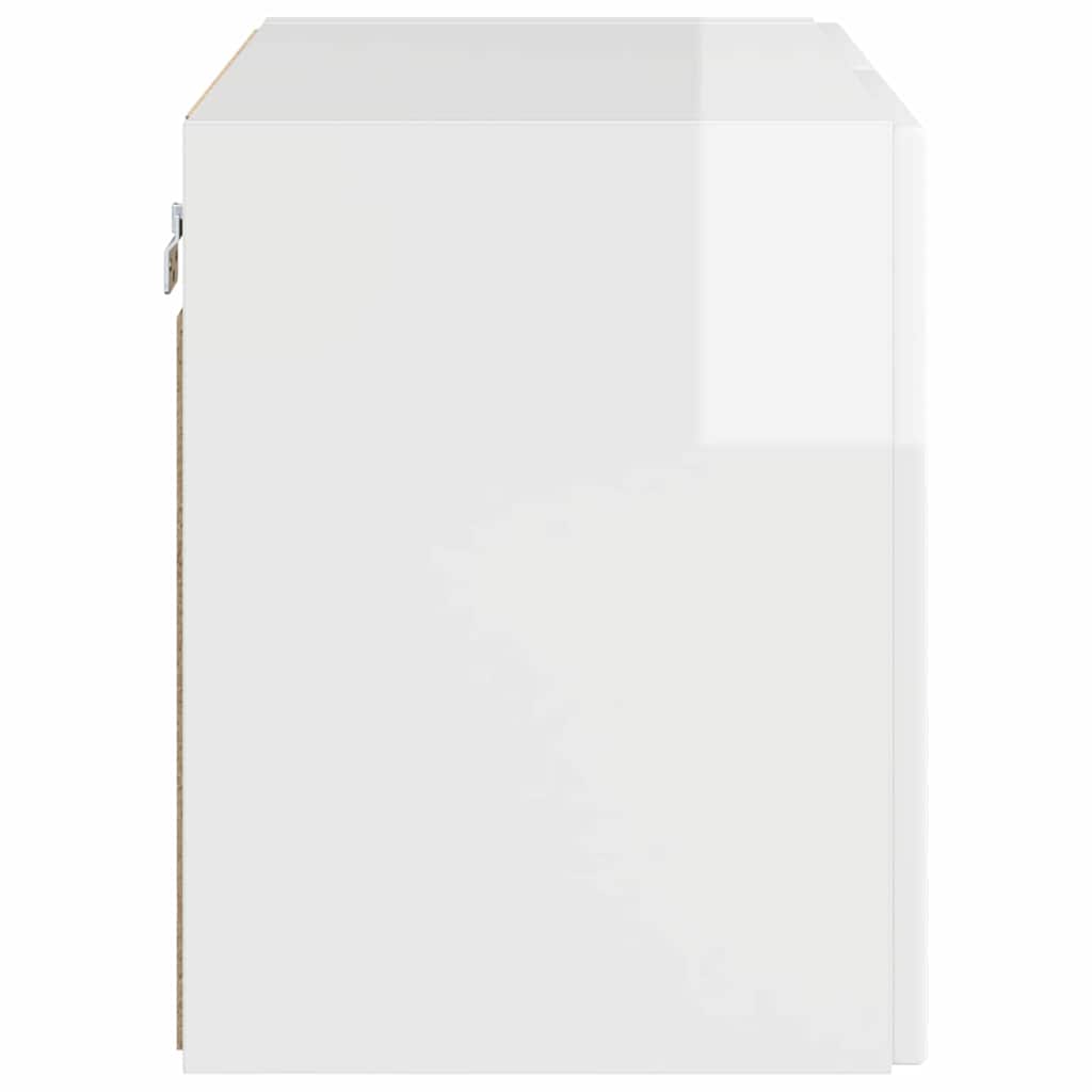 Dulap TV de perete Alb lucios 59,5 x 31 x 40 cm Lemn compozit — imaginea 8