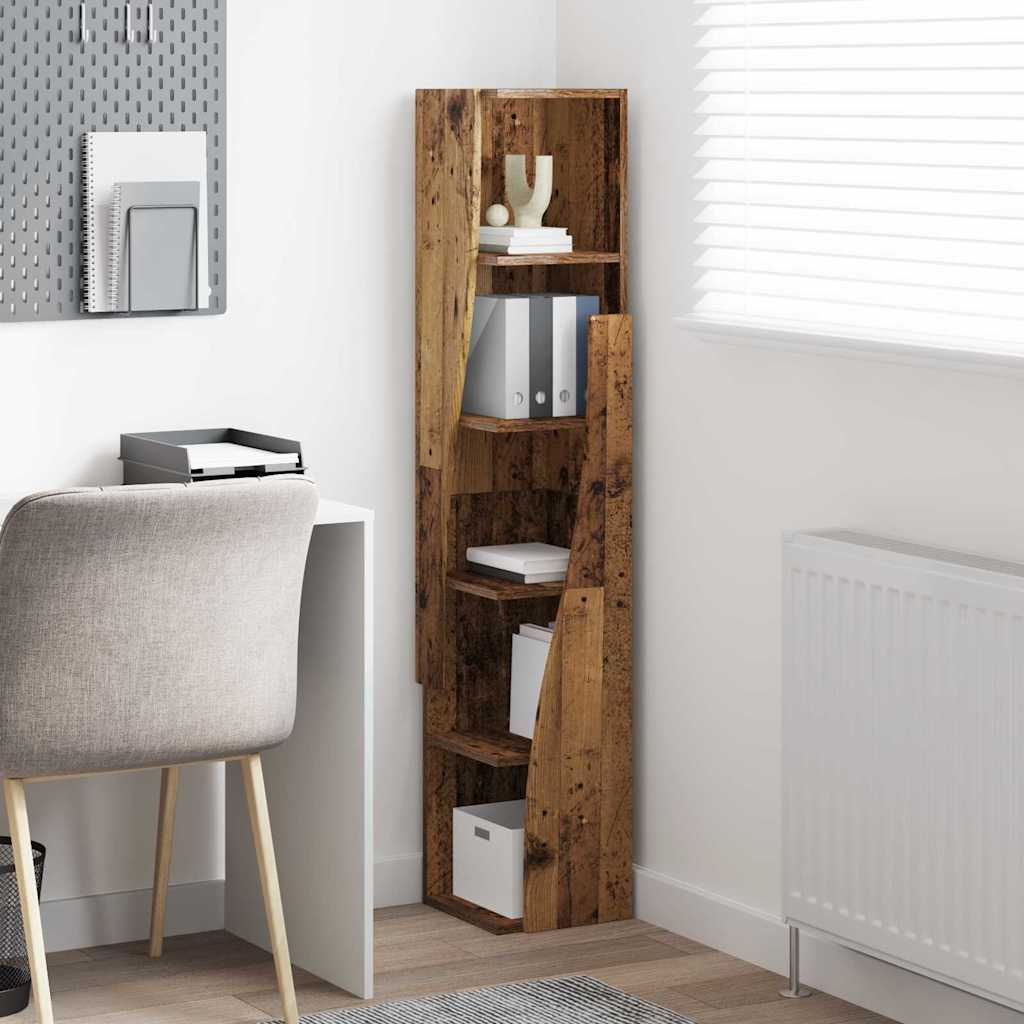 Dulap de colt Alb 27,5x27x140cm Lemn compozit — imaginea 5
