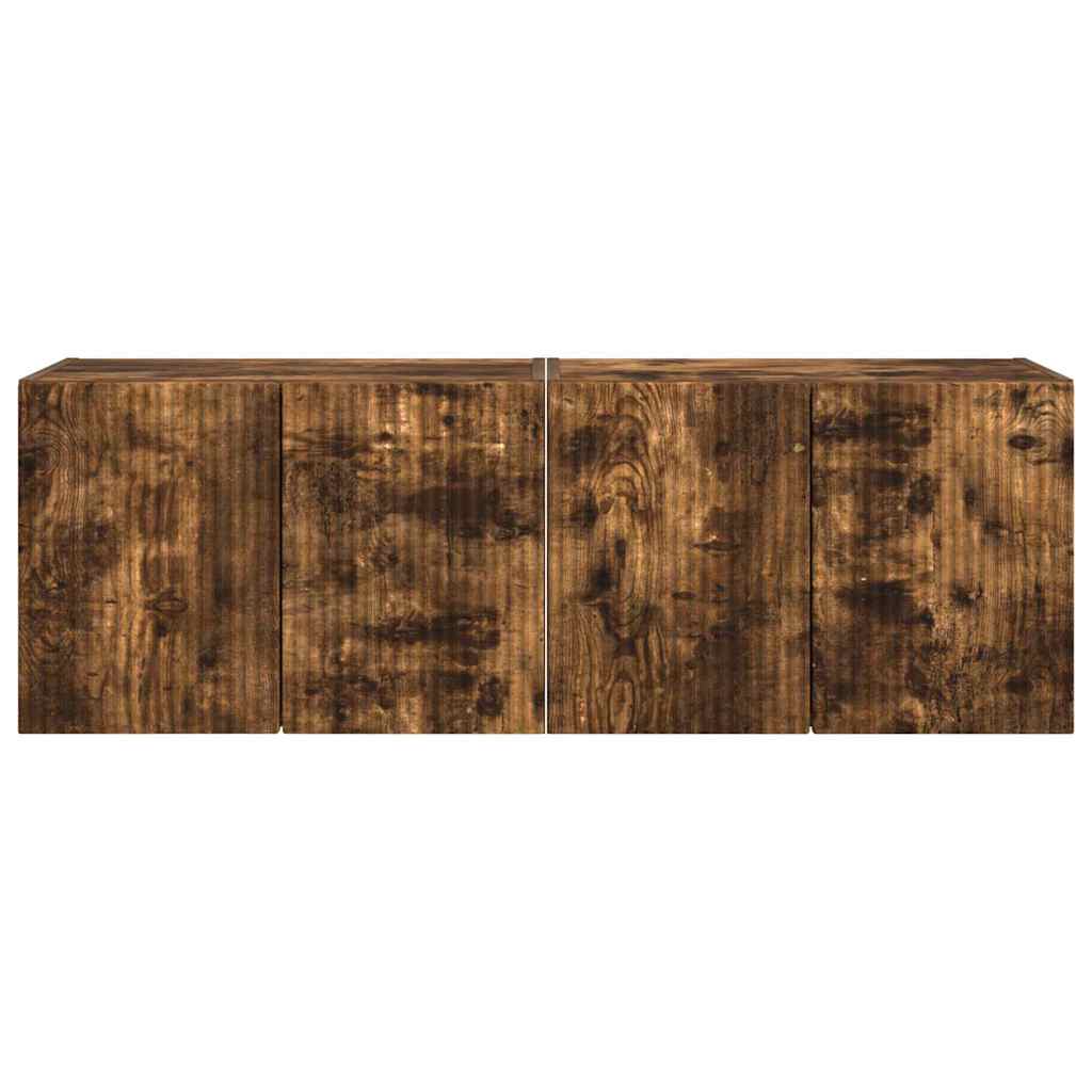 Dulap TV de perete 2 pcs Stejar fumuriu 59,5 x 31 x 40 cm — imaginea 7