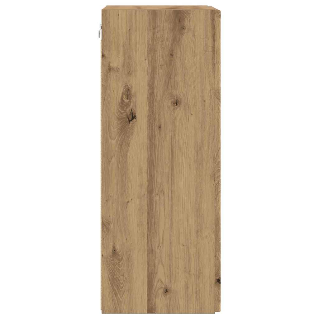 Dulap TV de perete 2 pcs Stejar artizanal 30 x 31 x 80 cm — imaginea 9