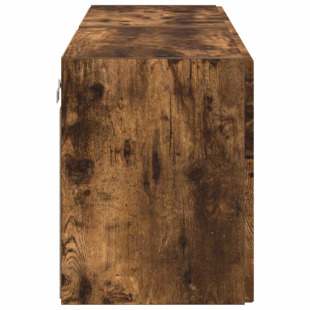 Dulap TV de perete 2 pcs Stejar fumuriu 59,5 x 31 x 40 cm — imaginea 8