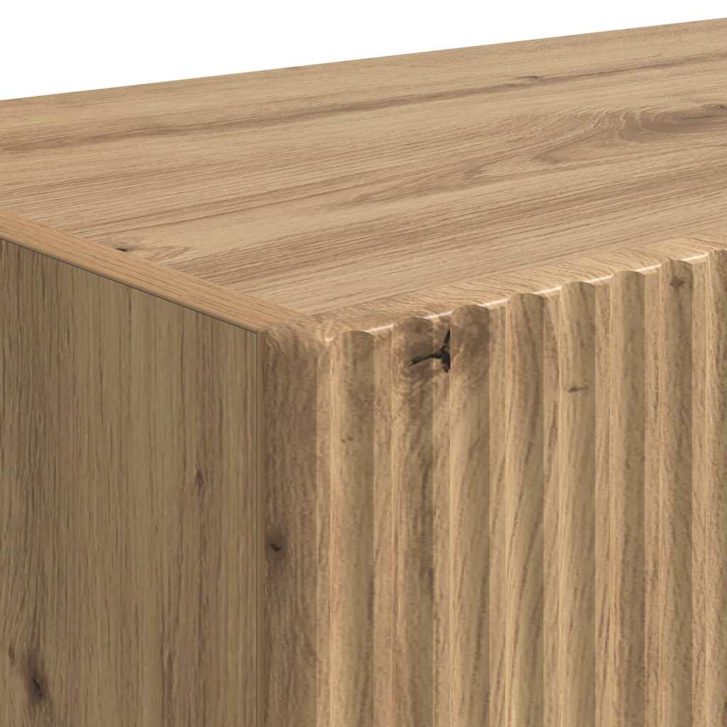Dulap TV de perete 2 pcs Stejar artizanal 60 x 31 x 29.5 cm — imaginea 11