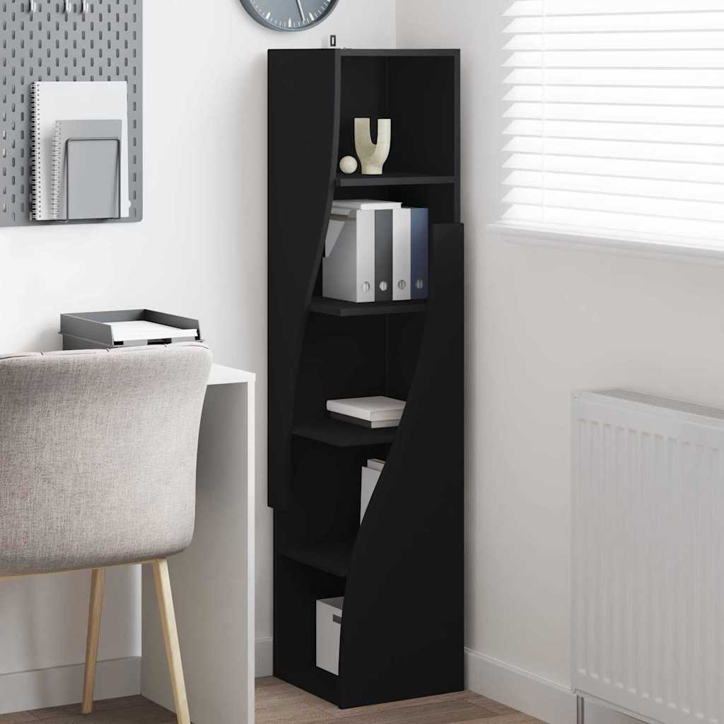 Dulap de colt Alb 32x32x140cm Lemn compozit — imaginea 5