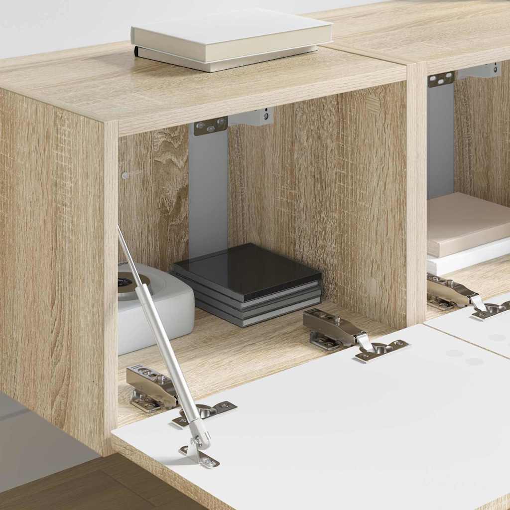 Dulap TV de perete 2 pcs Sonoma 60 x 31 x 29.5 cm Lemn compozit — imaginea 5