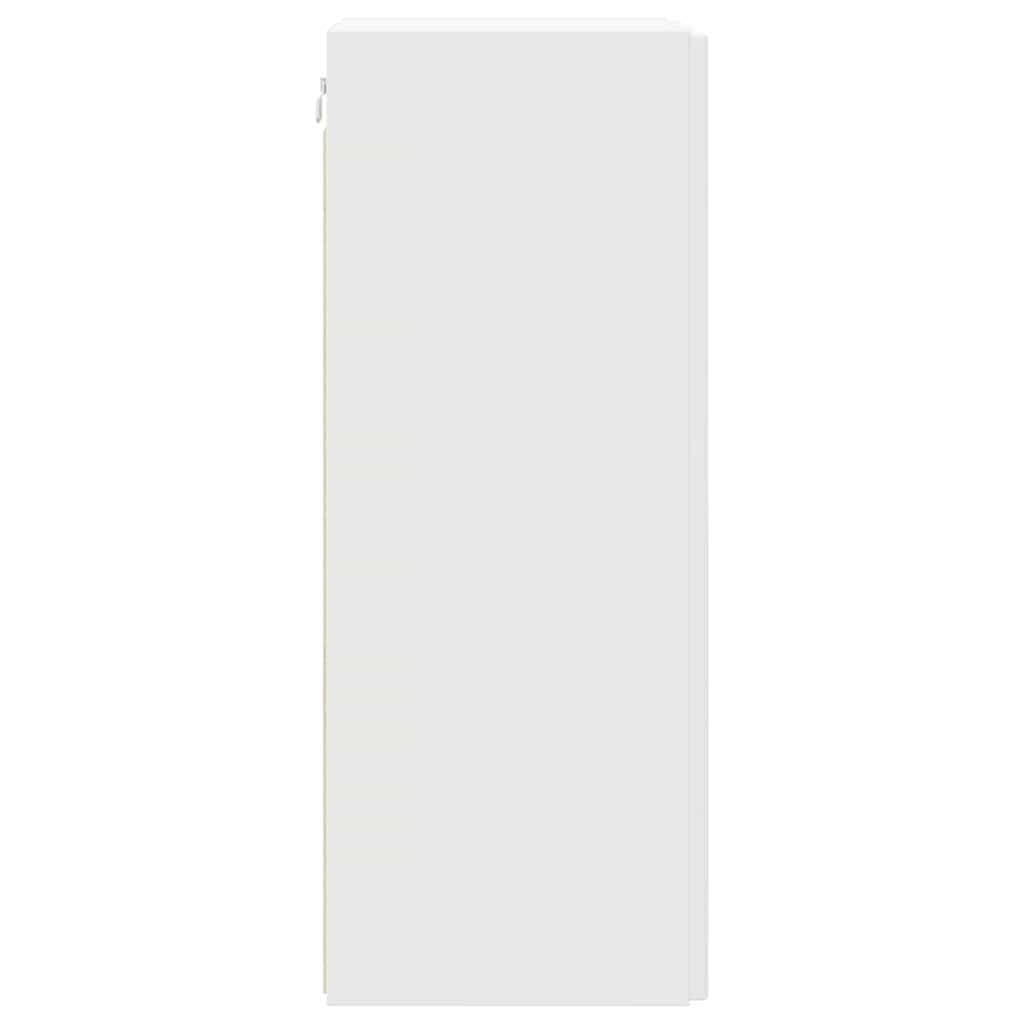 Dulap TV de perete 2 pcs Alb 30 x 31 x 80 cm Lemn compozit — imaginea 9