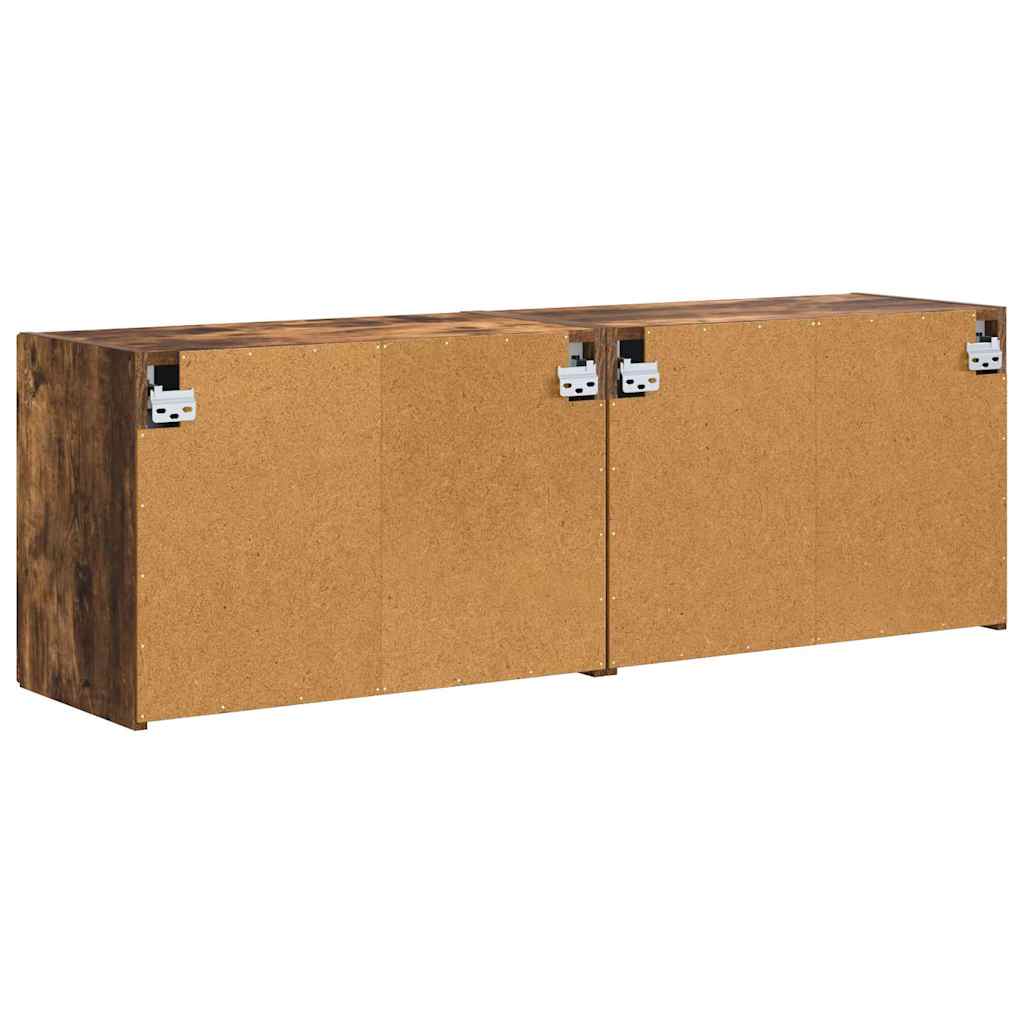 Dulap TV de perete 2 pcs Stejar fumuriu 59,5 x 31 x 40 cm — imaginea 9