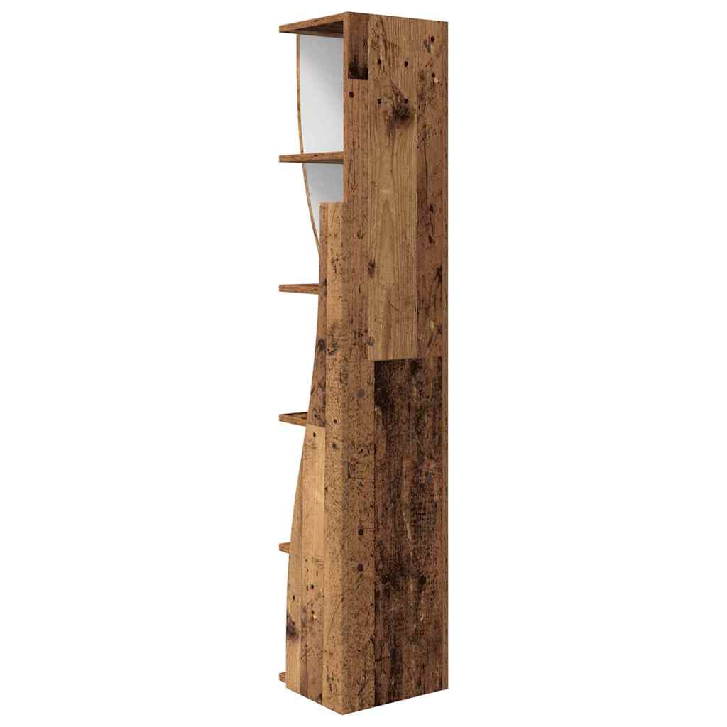 Dulap de colt Alb 27,5x27x140cm Lemn compozit — imaginea 8