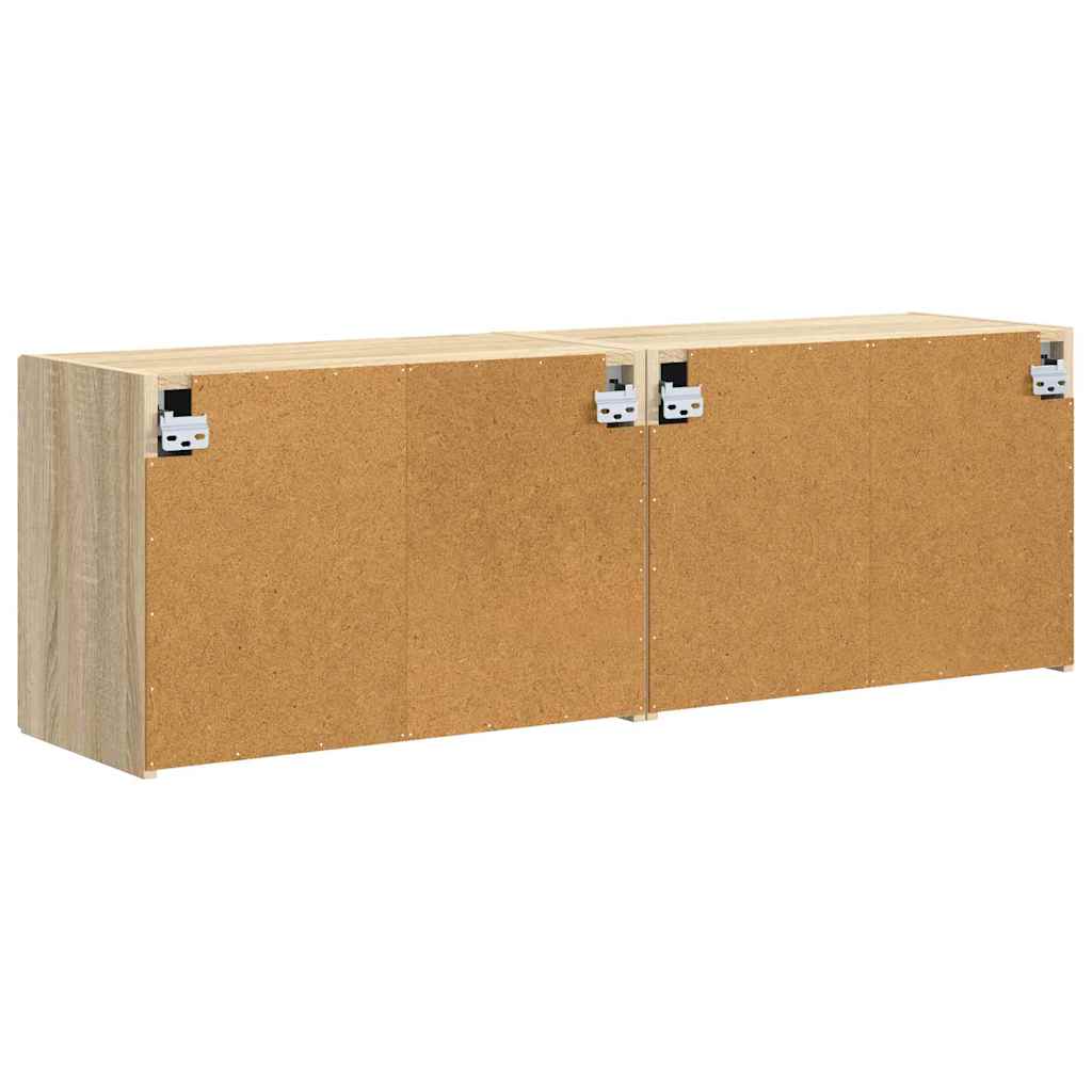 Dulap TV de perete 2 pcs Stejar Sonoma 59,5 x 31 x 40 cm — imaginea 9