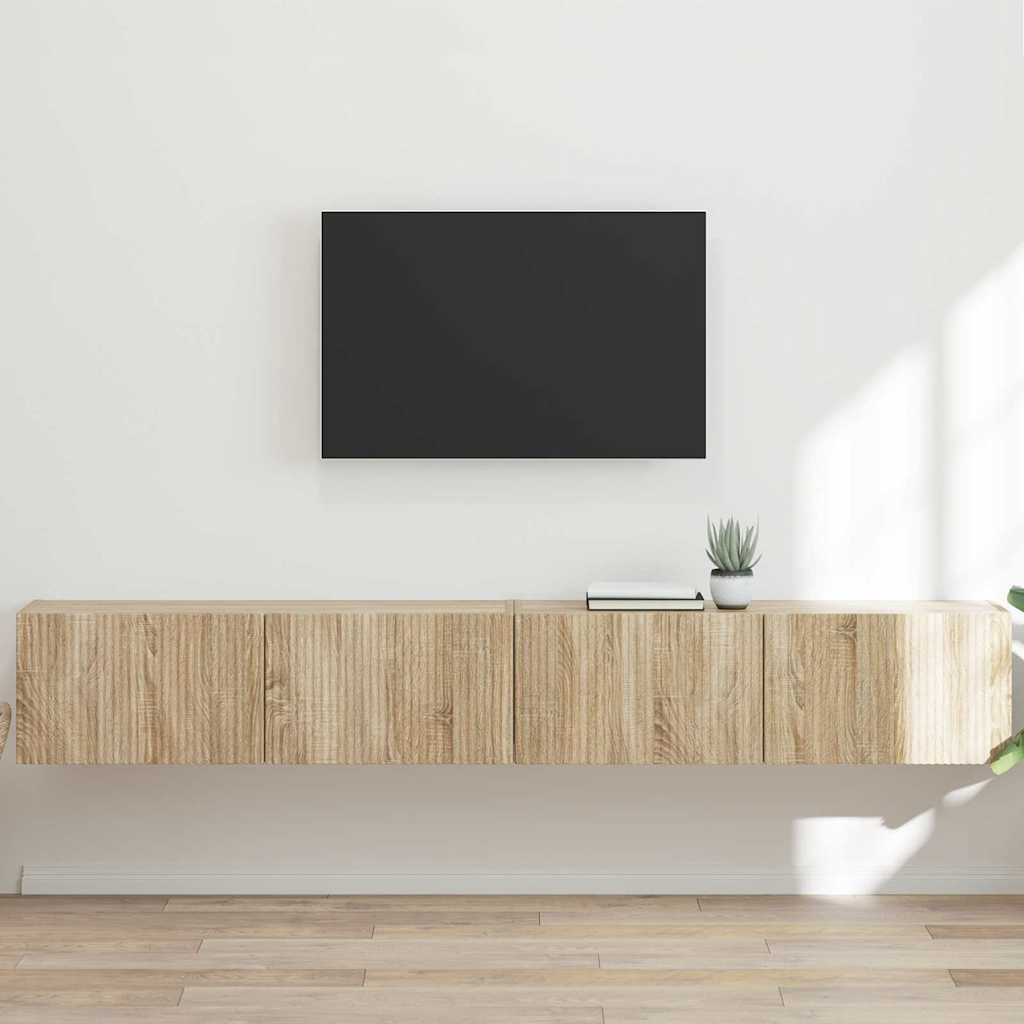 Dulap TV de perete 2 pcs Sonoma 60 x 31 x 29.5 cm Lemn compozit — imaginea 2