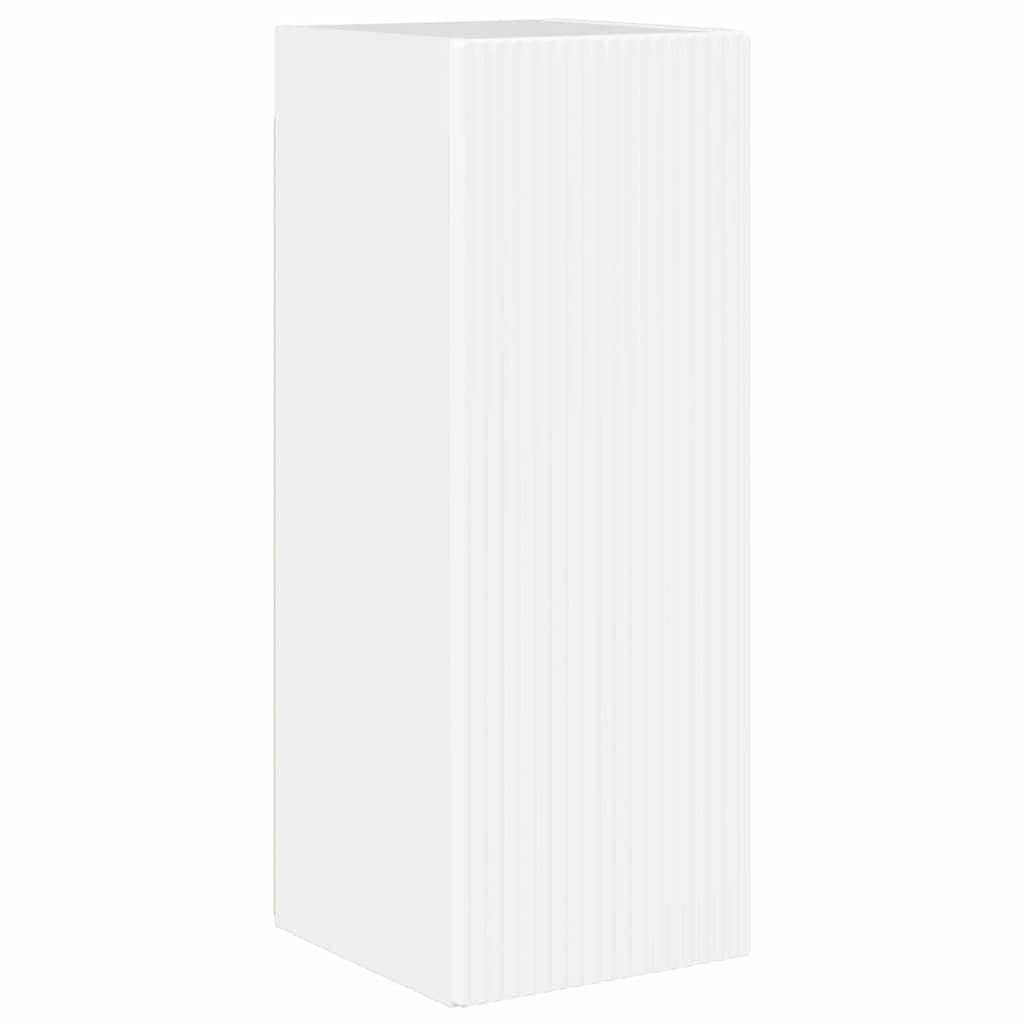 Dulap TV de perete Pe perete 2 pcs Alb Lucios 30 x 31 x 80 cm — imaginea 6
