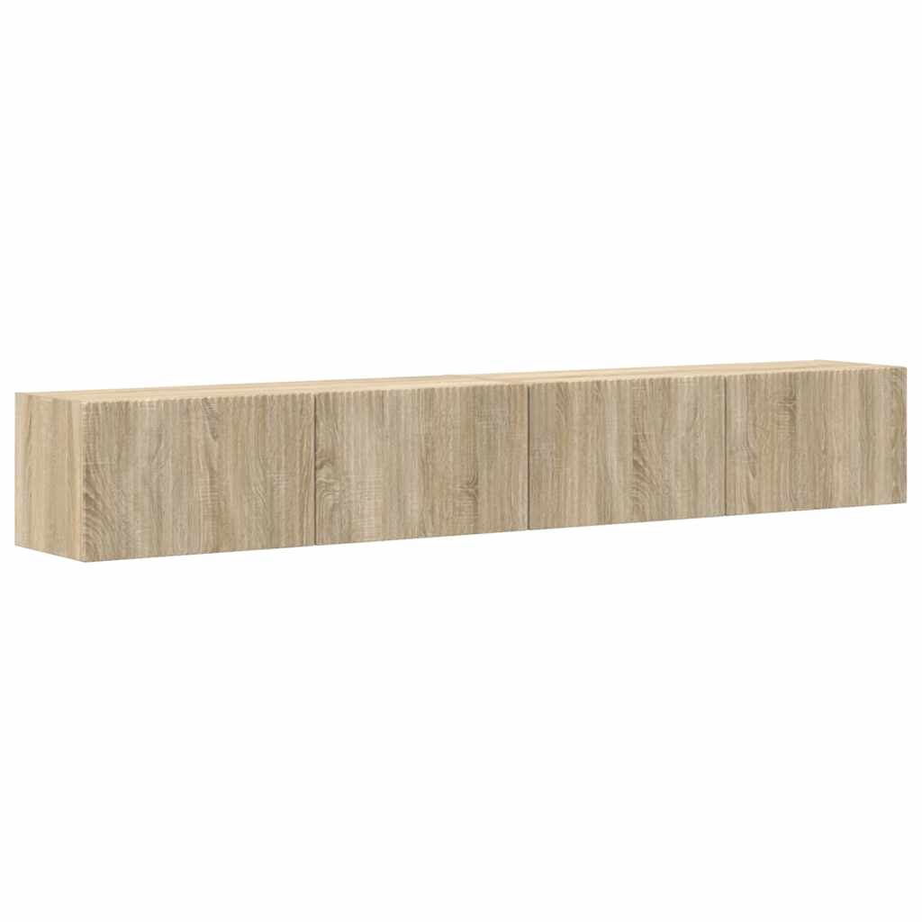 Dulap TV de perete 2 pcs Sonoma 60 x 31 x 29.5 cm Lemn compozit — imaginea 3