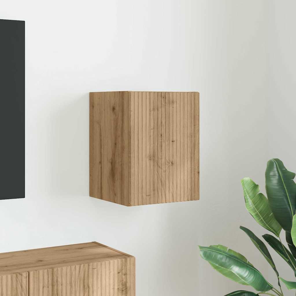 Dulap TV de perete Pe perete Stejar artizanal 30 x 31 x 40 cm — imaginea 2