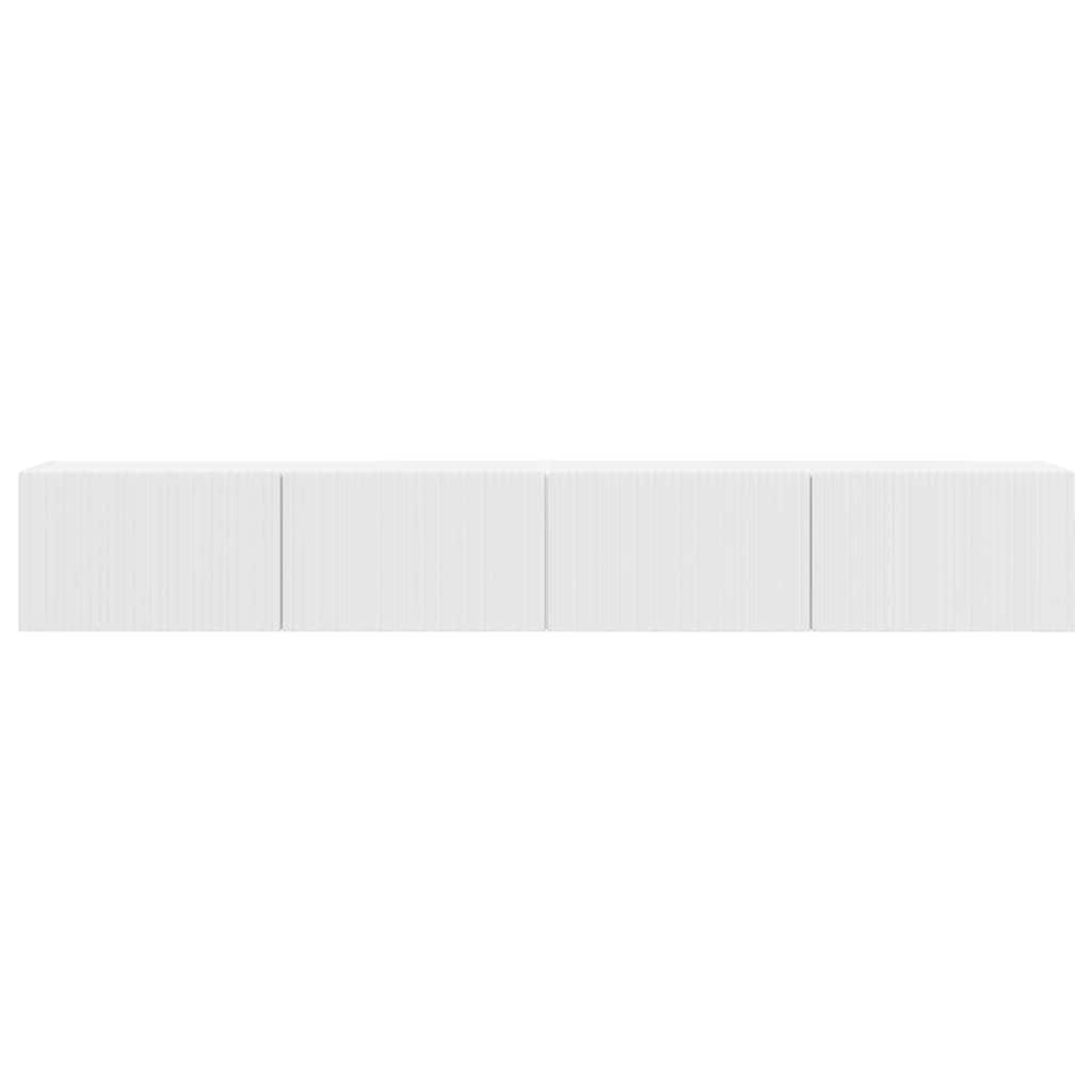 Dulap TV de perete Pe perete 2 pcs Alb Lucios 60 x 31 x 29.5 cm — imaginea 8