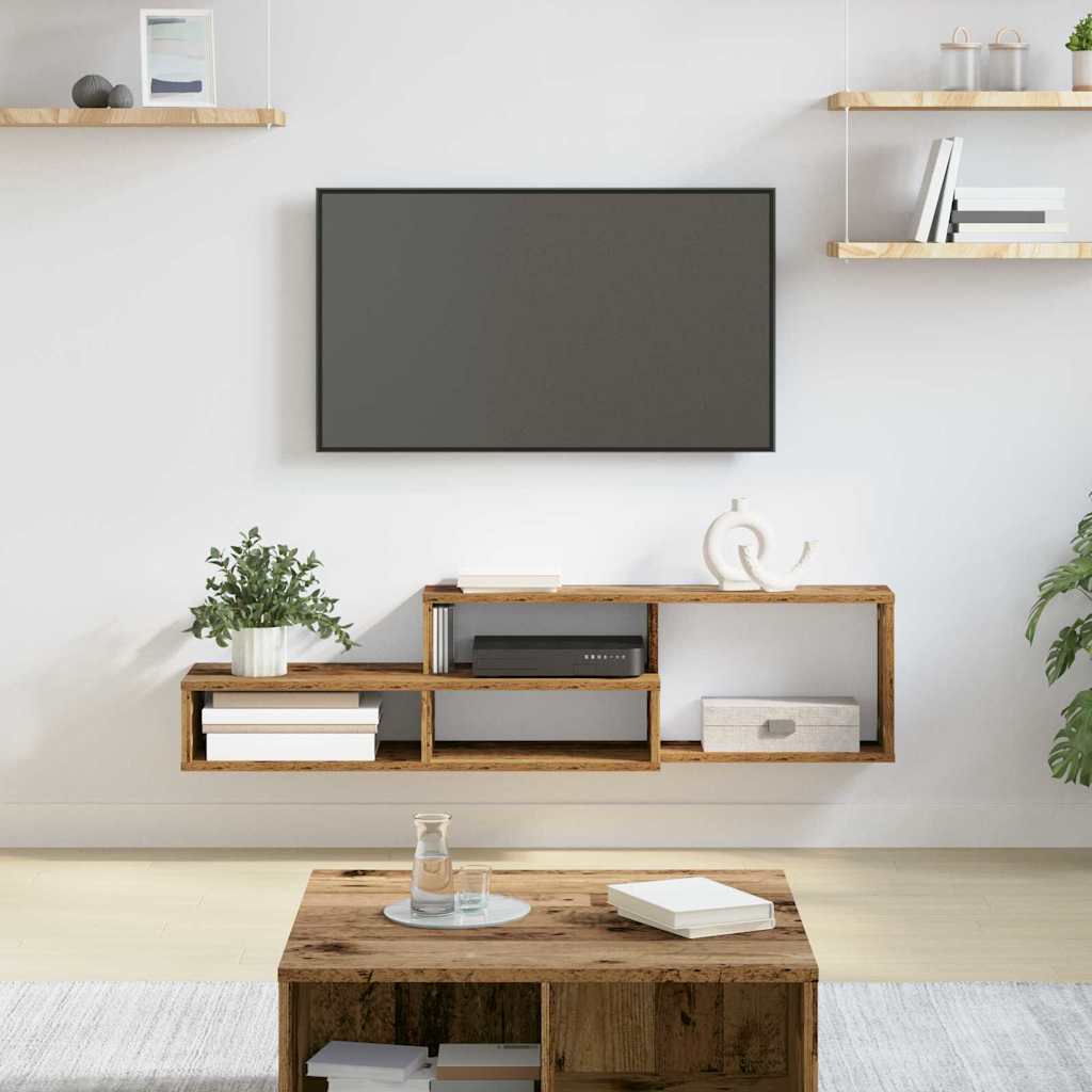 SuportTVdeperete 120x25x28,5cm Lemn compozit — imaginea 2