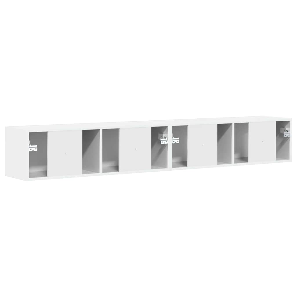 Dulap TV de perete Pe perete 2 pcs Alb Lucios 60 x 31 x 29.5 cm — imaginea 10