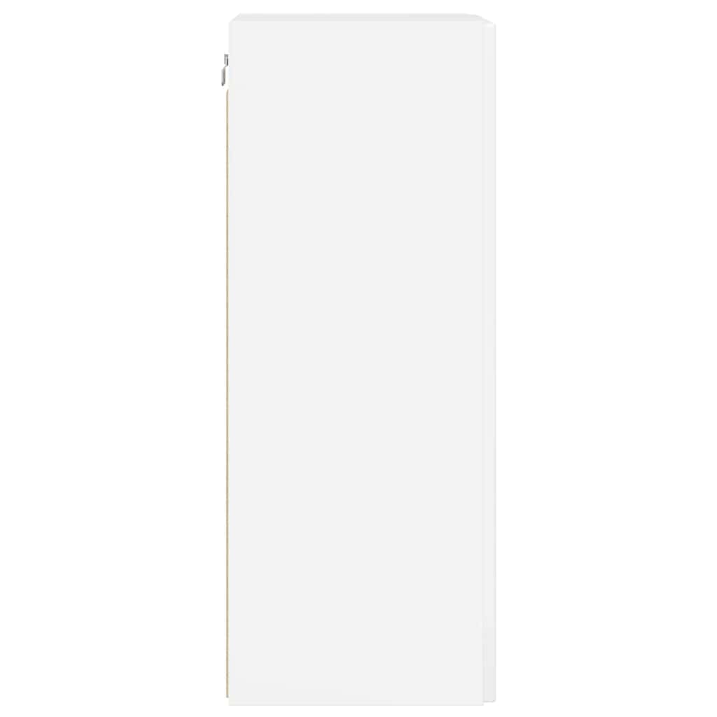 Dulap TV de perete Pe perete 2 pcs Alb Lucios 30 x 31 x 80 cm — imaginea 9