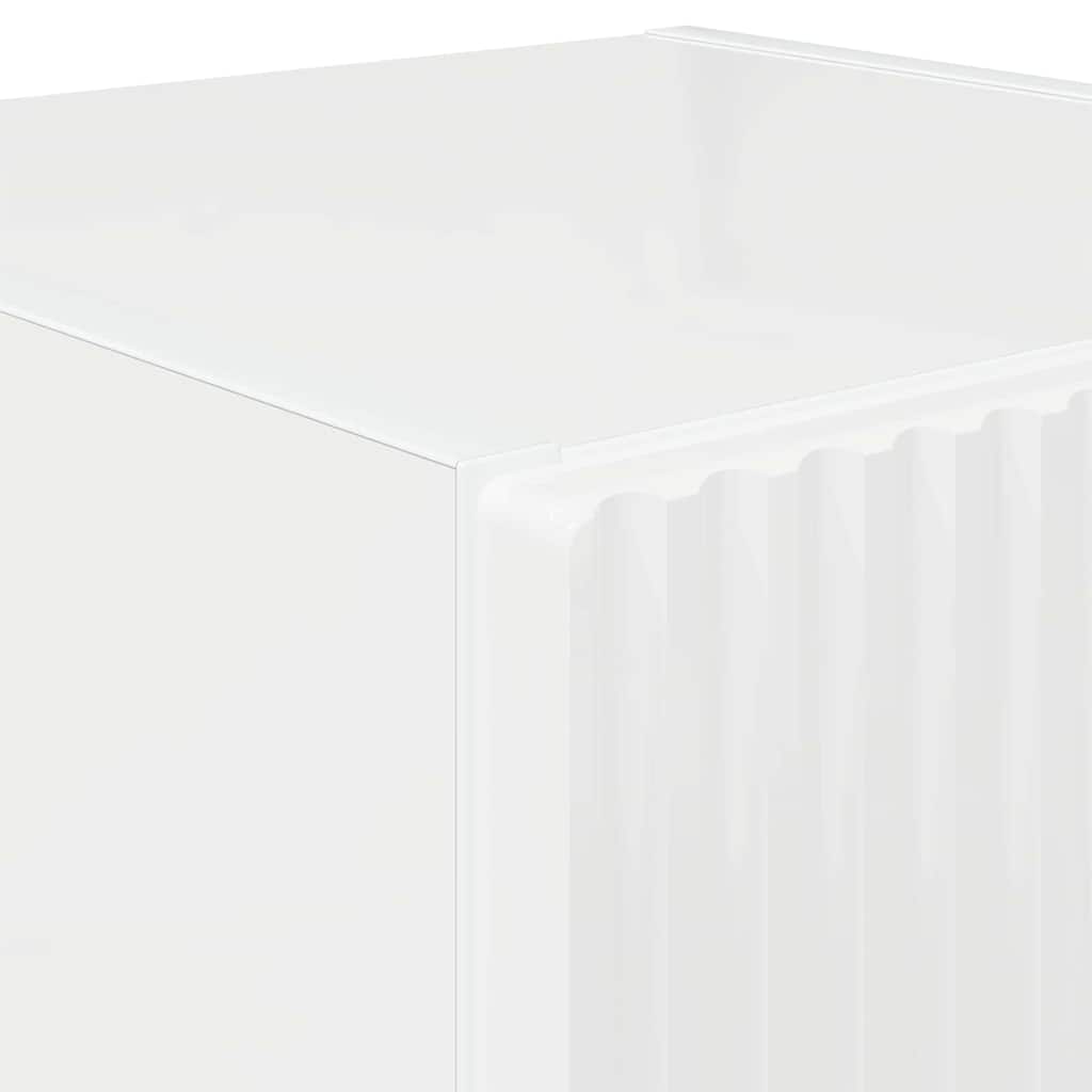 Dulap TV de perete Pe perete 2 pcs Alb Lucios 30 x 31 x 80 cm — imaginea 10