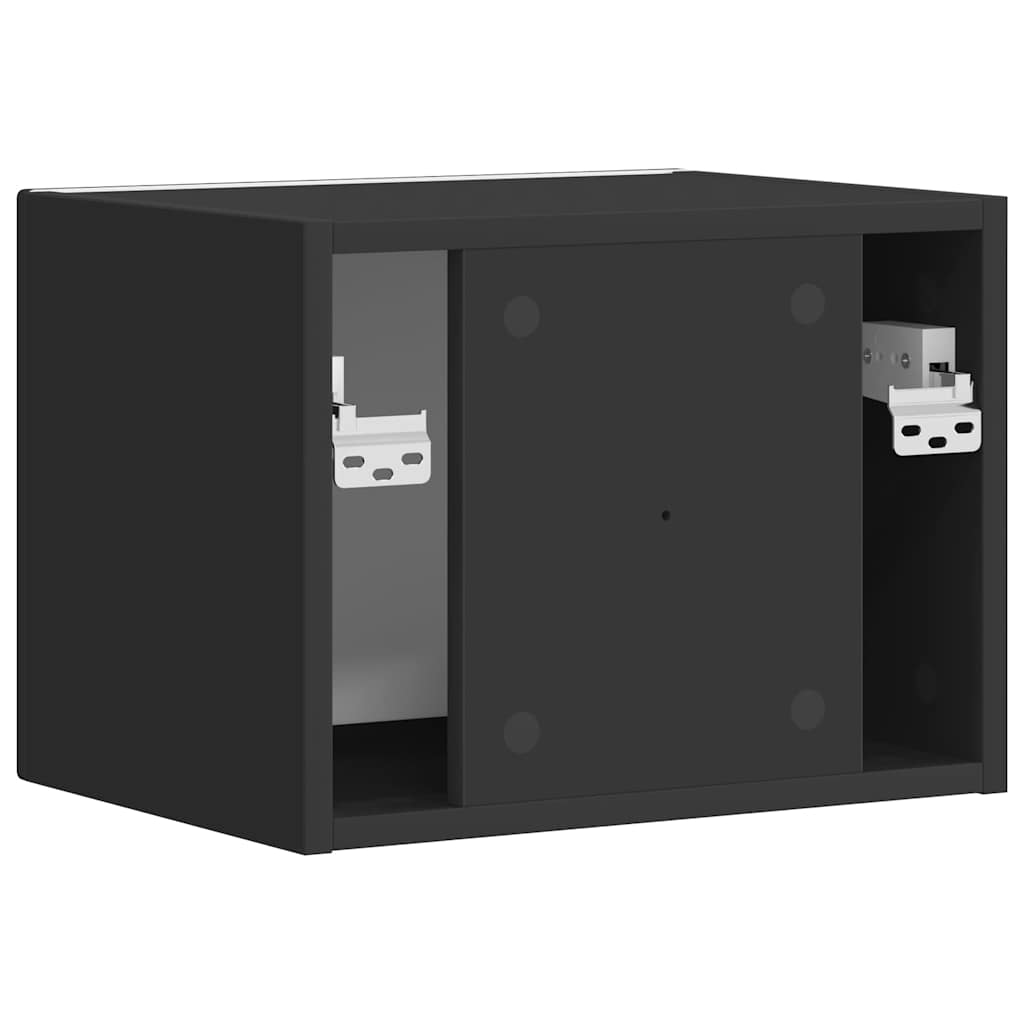 Dulap TV de perete Negru 60 x 31 x 29.5 cm Lemn compozit — imaginea 9