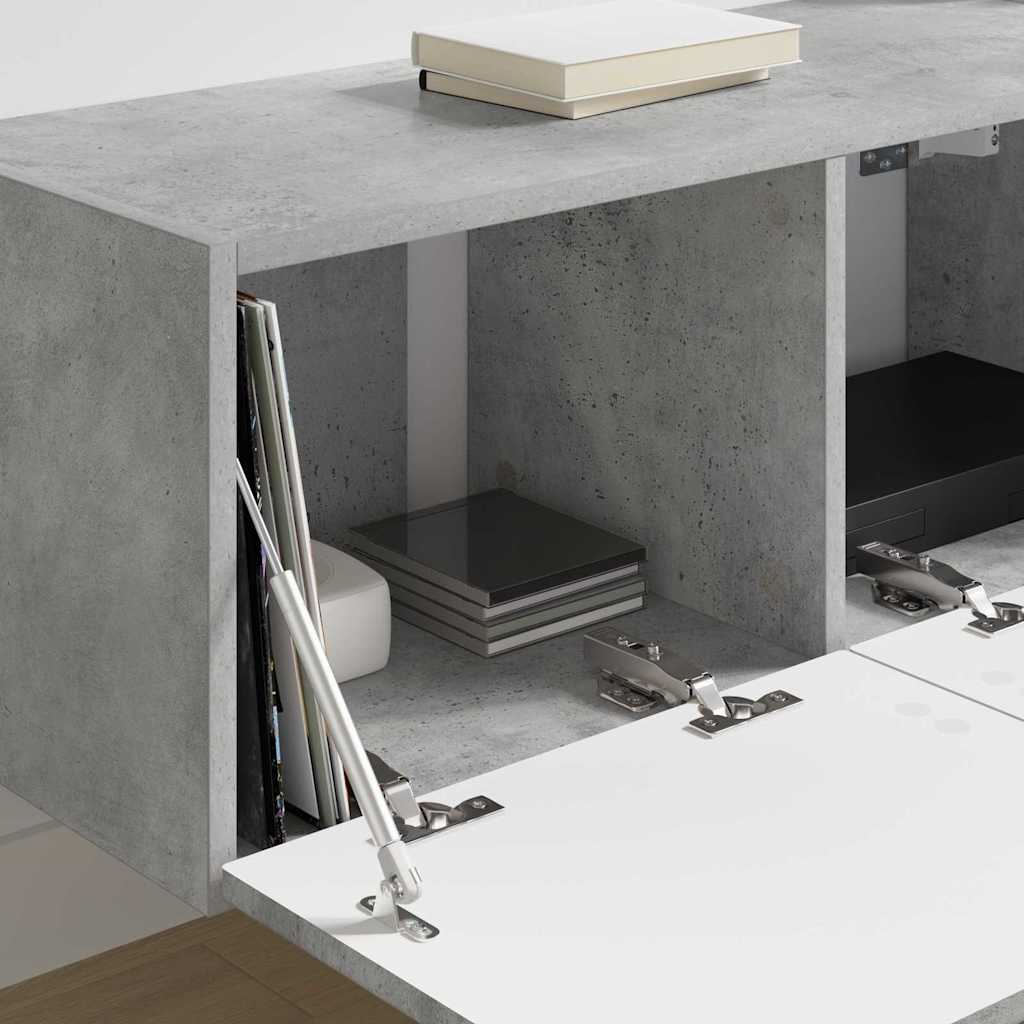 Dulap TV de perete 2 pcs Beton 60 x 31 x 29.5 cm Lemn compozit — imaginea 5