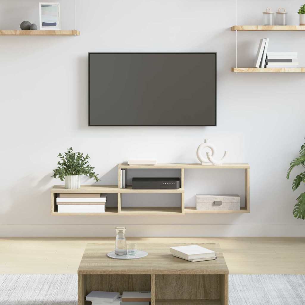 SuportTVdeperete 120x25x28,5cm Lemn compozit — imaginea 2
